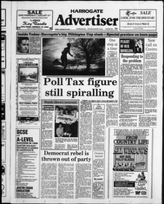 cover page of Harrogate Advertiser and Weekly List of the Visitors published on January 26, 1990