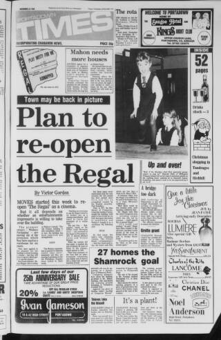 cover page of Portadown Times published on November 23, 1984