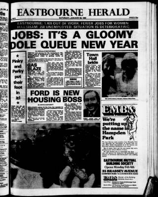 cover page of Eastbourne Herald published on January 26, 1980