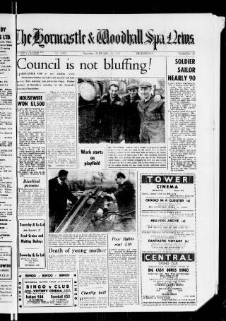 cover page of Horncastle News published on January 26, 1967