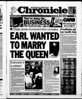 cover page of Northampton Chronicle and Echo published on January 26, 1996