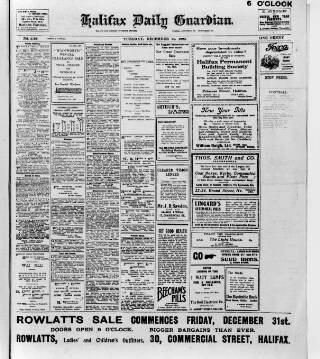 cover page of Halifax Daily Guardian published on December 28, 1920