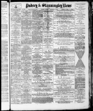 cover page of Pudsey & Stanningley News published on January 26, 1883