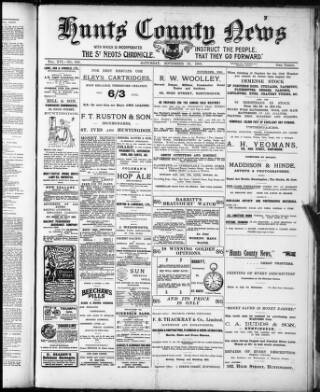 cover page of Hunts County News published on November 23, 1901