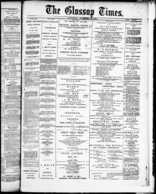 cover page of Glossop Times published on December 25, 1897