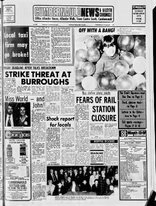 cover page of Cumbernauld News published on November 23, 1978