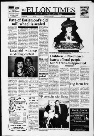 cover page of Ellon Times & East Gordon Advertiser published on December 2, 1993