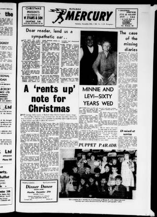 cover page of Matlock Mercury published on December 25, 1965