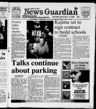 cover page of Whitley Bay Guardian published on December 19, 2002