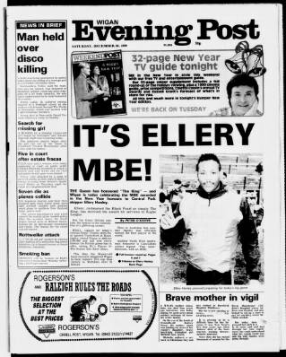 cover page of Wigan Evening Post published on December 30, 1989