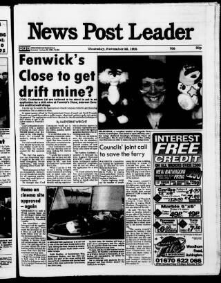 cover page of Blyth News Post Leader published on November 23, 1995