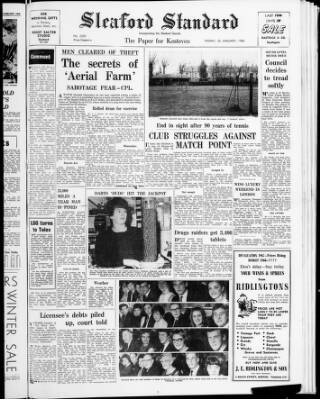 cover page of Sleaford Standard published on January 26, 1968