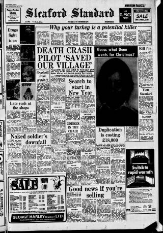 cover page of Sleaford Standard published on December 25, 1975