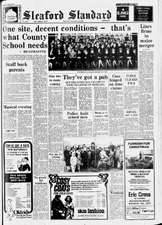 cover page of Sleaford Standard published on November 23, 1978