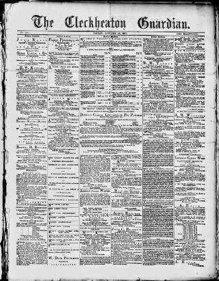 cover page of Cleckheaton & Spenborough Guardian published on January 26, 1877