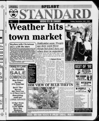 cover page of Spilsby Standard published on December 25, 1998