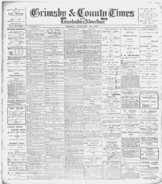 cover page of Grimsby & County Times published on January 26, 1906