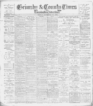 cover page of Grimsby & County Times published on November 23, 1906