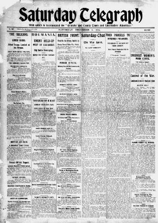 cover page of Saturday Telegraph (Grimsby) published on December 2, 1916