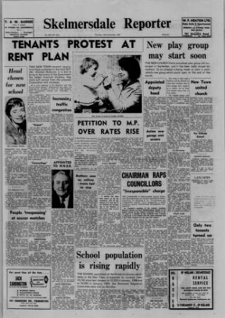 cover page of Skelmersdale Reporter published on November 23, 1967