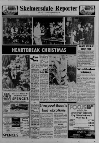 cover page of Skelmersdale Reporter published on December 6, 1978