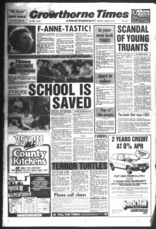 cover page of Crowthorne Times published on January 29, 1987