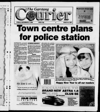 cover page of Garstang Courier published on December 27, 2002