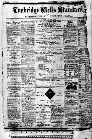 cover page of Tunbridge Wells Standard published on December 25, 1868