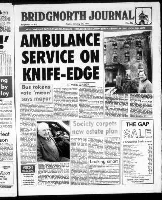 cover page of Bridgnorth Journal published on January 26, 1990