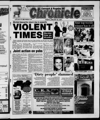 cover page of Cannock Chase Chronicle published on January 26, 2001