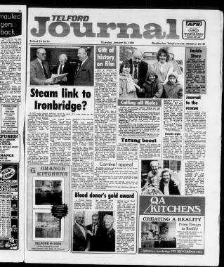 cover page of Telford Journal published on January 26, 1989