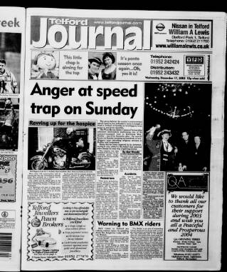 cover page of Telford Journal published on December 17, 2003