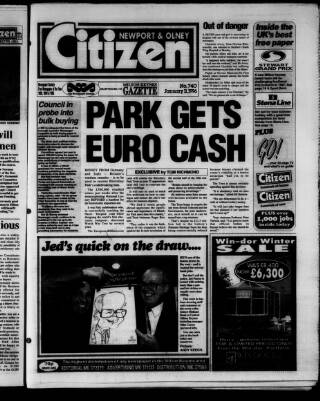 cover page of Newport Pagnell Citizen published on January 11, 1996